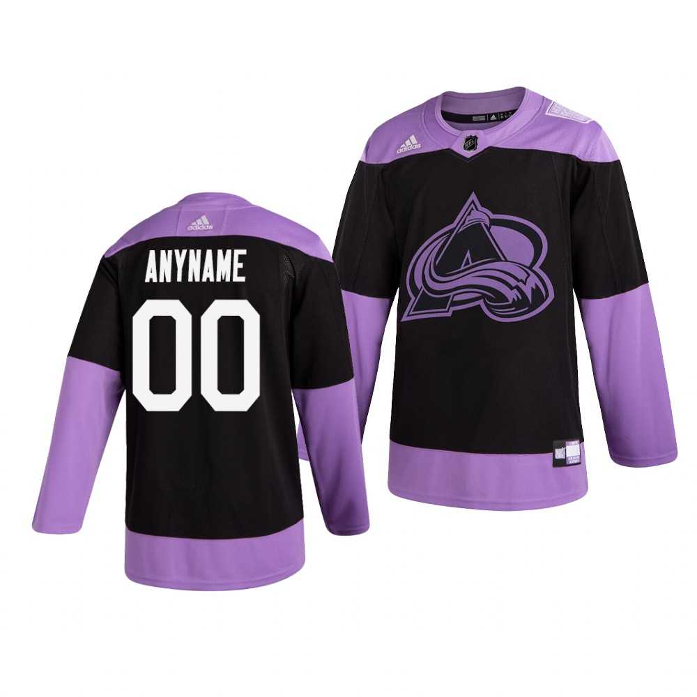 Avalanche Customized Black Purple Hockey Fights Cancer Adidas Jersey,We sell and wholesale Avalanche Customized Black Purple Hockey Fights Cancer Adidas Jersey on line form chian!
